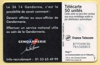 telecarte 50 3614 gendarmerie B77089030781065803