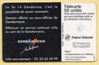 telecarte 50 3614 gendarmerie B77089030781065853