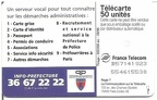 telecarte 50 7prefecture de paris B57141023554615530