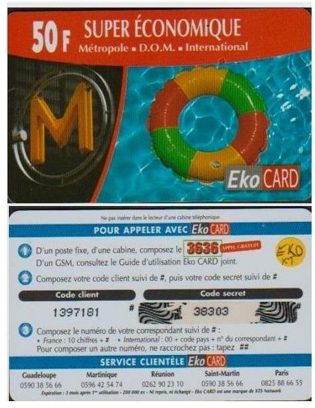 telecarte 50 Eko CARD 1397181 38303