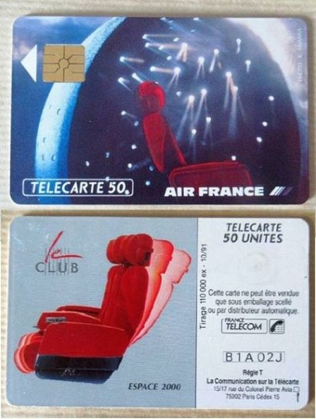 telecarte 50 air france B1A02J