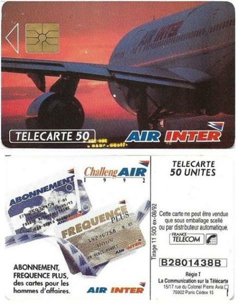 telecarte 50 air inter B2801438B