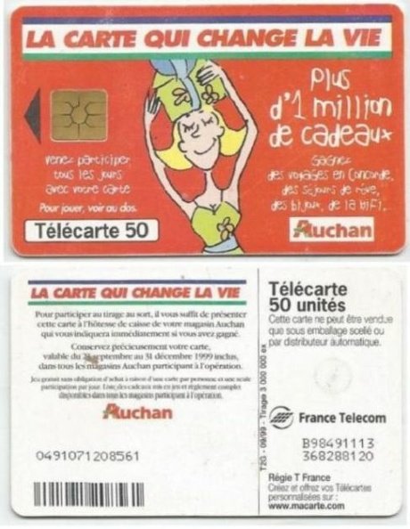 telecarte 50 auchan B98491113368288120