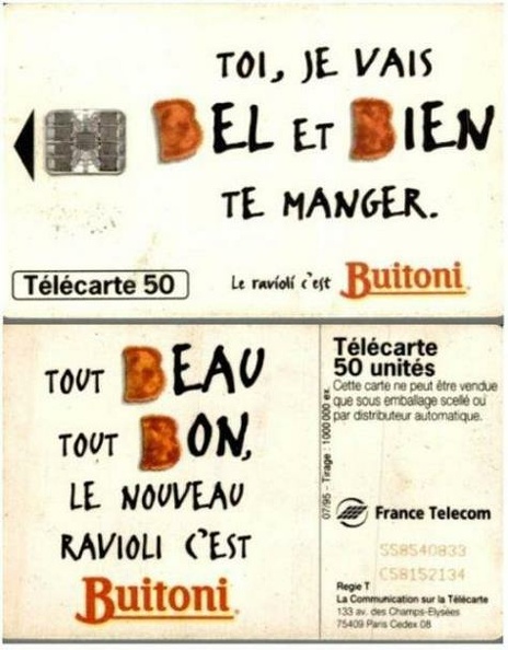 telecarte 50 buitoni 558540833C58152134