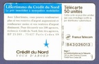 telecarte 50 credit du nord B43026013