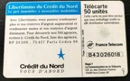telecarte 50 credit du nord B43026018