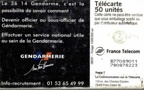 telecarte 50 gendarme B77089011780878223