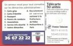 telecarte 50 prefecture de paris B57141015554533932