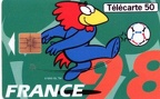 telecarte mascotte foot 1998