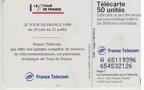 telecarte 50 tour de france 1996 A 65119396654532126