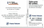 telecarte 50 tour de france 1996 A 66119543661188226