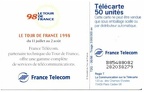 telecarte 50 tour de france 1998 B74488082282038279