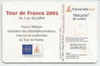telecarte 50 tour de france 2001 B15613218450552520