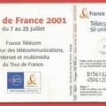 telecarte 50 tour de france 2001 B15613218450612015