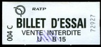billet d essai 004C 72927