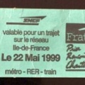 ticket frat 22 mai 1999 001A 04326