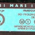 ticket prolongement M1 31 03 1992