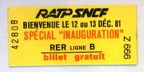 ticket rer 1981 Z666 42808