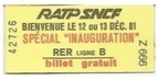 ticket rer 1981 Z666 92724