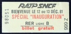ticket rer 1981 Z666 98051