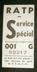 ticket service special 001G 62217
