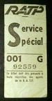ticket service special 001G 92559