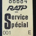ticket service special 001 E 86684