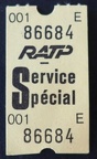 ticket service special 001 E 86684