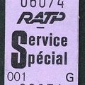 ticket service special 001 G 06074