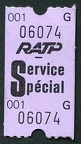 ticket service special 001 G 06074