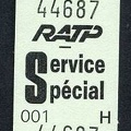 ticket service special 001 H 44687