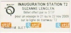 ticket t2 inauguration 21 22 nov 2009 SLE T 1 000001104
