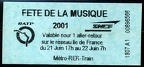 ticket fete musique 2001 ratp 1204191