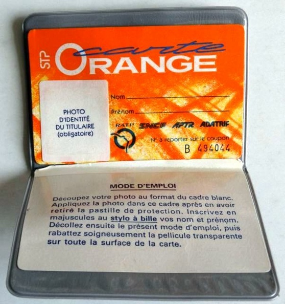 carte orange B494044