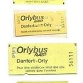 lot tickets orlybus jaune
