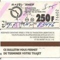 ticket bif 01J 76602 250f 1993