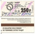 ticket bif 01J 76602 250f 1993