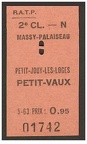 ticket massy palaiseau 01742