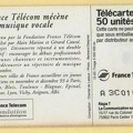 telecarte 50 france telecom mecenat musique A 3C010131