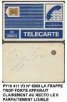 telecarte 120 TYPO LOGO PTT PUCE SC4Ob P7 PY18 411 6069