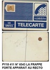 telecarte 120 TYPO LOGO PTT PUCE SC4Ob P7 PY18 411 6543