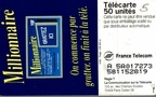 telecarte 50 millionnaire A 5A017273581152819