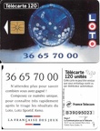 telecarte 120 loto B39095023