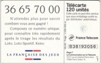 telecarte 120 loto B38193056