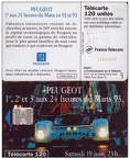 peugeot 24 heures du mans 1993 telecarte 120 C38042213