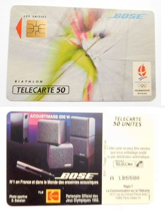 telecarte 50 JO92 A 1B5580