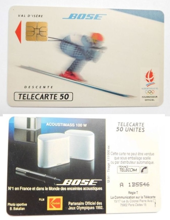 telecarte 50 JO92 A 1B5546