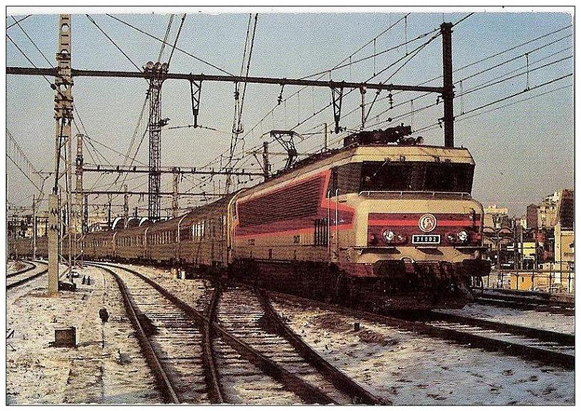 gare de lyon int 500 CC21002 TEE23 le Cisalpin Janvier 1982