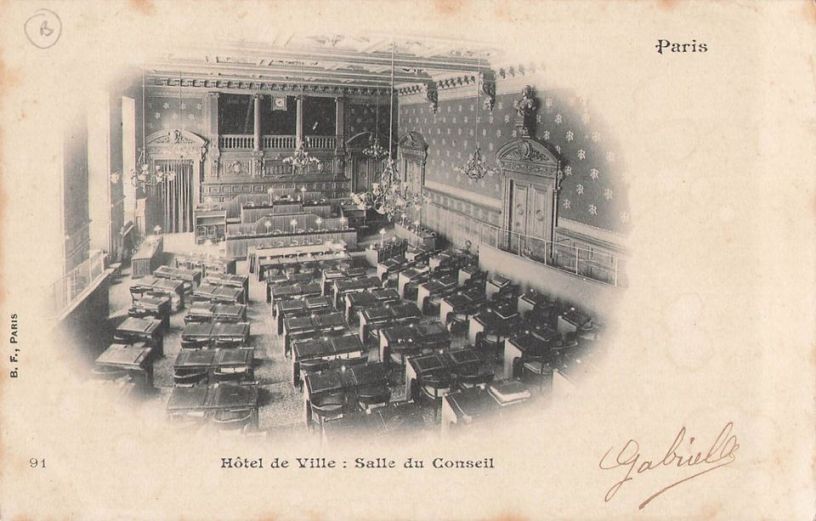 hotel de ville salle du conseil de paris