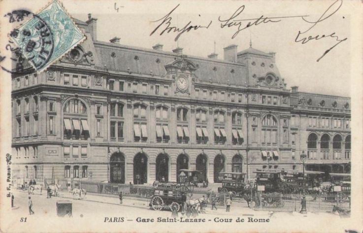 gare saint lazare annees 1900 sans hotel